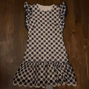 Shoshana size 4 dress navy and white
